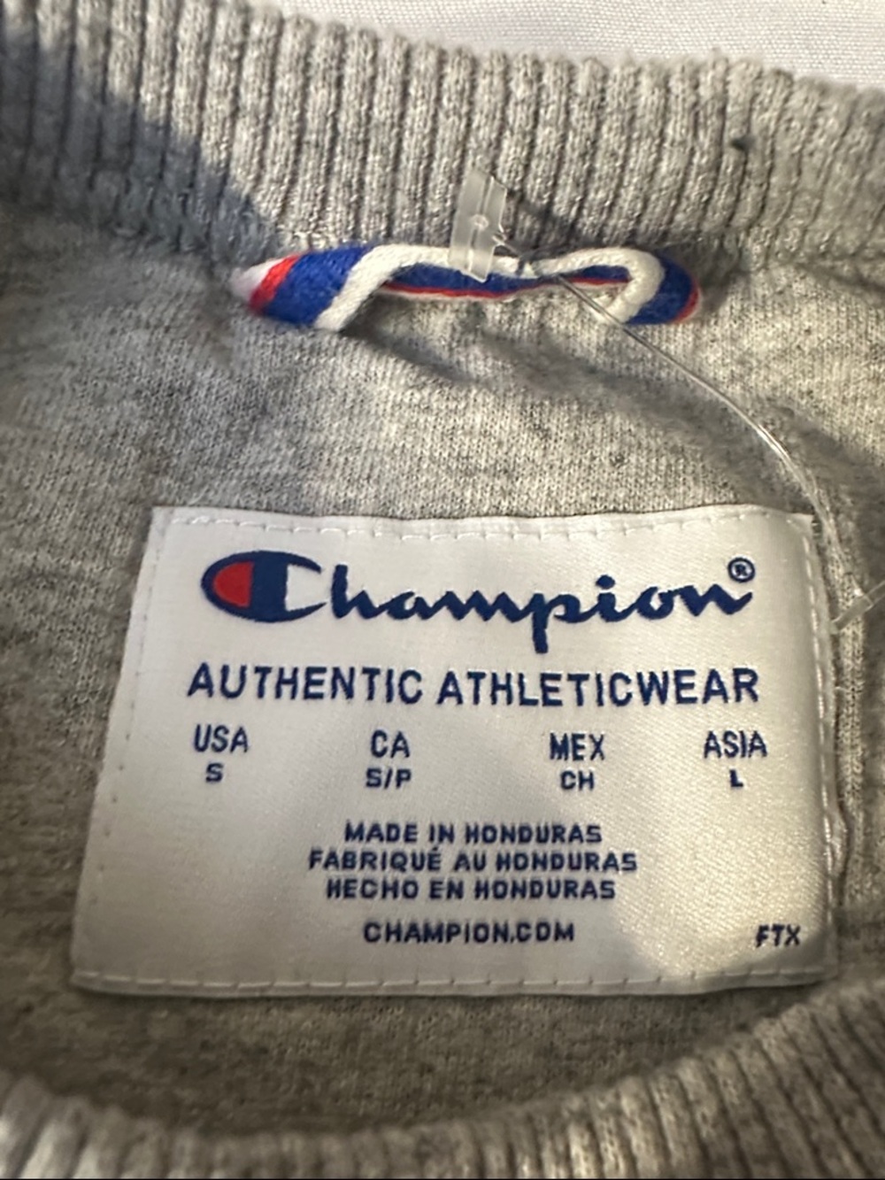 Champion Navy Sweatshirt with Yellow and Gray Stripes - Picture 2 of 3